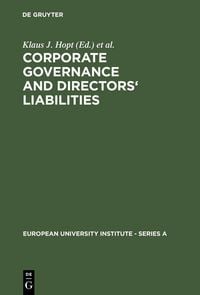 Produktbild: Corporate Governance and Directors' Liabilities
