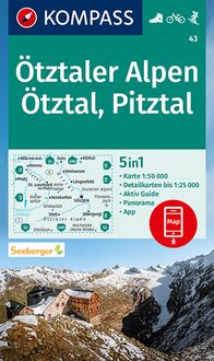 Bild vom Artikel KOMPASS Wanderkarte 43 Ötztaler Alpen, Ötztal, Pitztal 1:50.000 vom Autor 
