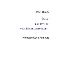 Produktbild: &Uuml;ber das Ethos von Intellektuellen
