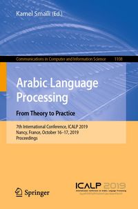 Produktbild: Arabic Language Processing: From Theory to Practice