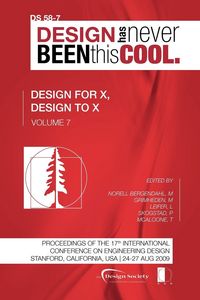 Produktbild: Proceedings of ICED'09, Volume 7, Design for X, Design to X