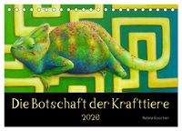 Produktbild: Die Botschaft der Krafttiere (Tischkalender 2026 DIN A5 quer), CALVENDO Monatskalender