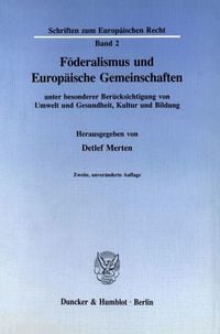 Produktbild: Föderalismus und Europäische Gemeinschaften
