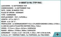 COBI Historical Collection 4847 - U-Boot U-96, World War II, 444 Klemmbausteine