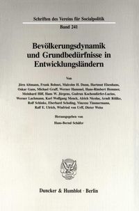 Produktbild: Bev&ouml;lkerungsdynamik und Grundbed&uuml;rfnisse in Entwicklungsl&auml;ndern.