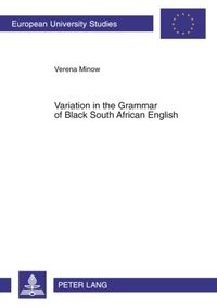 Produktbild: Variation in the Grammar of Black South African English