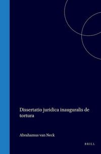 Produktbild: Dissertatio Juridica Inauguralis de Tortura