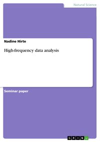 Produktbild: High-frequency data analysis