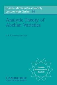 Produktbild: Analytic Theory of Abelian Varieties
