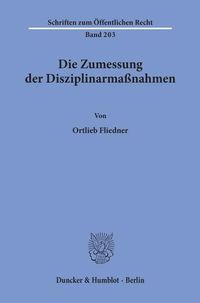 Produktbild: Die Zumessung der Disziplinarma&szlig;nahmen.