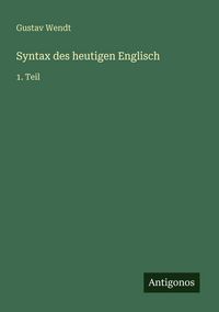 Produktbild: Syntax des heutigen Englisch