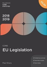 Produktbild: Core EU Legislation 2018-19