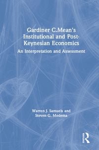 Produktbild: Gardiner C.Mean's Institutional and Post-Keynesian Economics