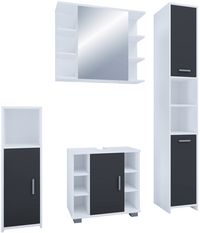 Produktbild: 4-tlg. Komplett Badm&ouml;bel Badschrank Set Zalo ll