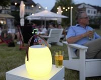 Produktbild: Megatron MT69083 Spika LED-Au&szlig;entischleuchte mit Lautsprecher 10W RGBW Wei&szlig;