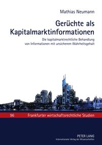Produktbild: Ger&uuml;chte als Kapitalmarktinformationen