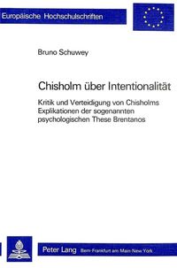 Produktbild: Roderick M. Chisholm &uuml;ber Intentionalit&auml;t
