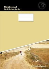 Produktbild: Notizbuch A4 200 Seiten kariert (Softcover Khaki)