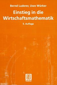 Produktbild: Einstieg in die Wirtschaftsmathematik
