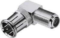 Produktbild: Renkforce RF-4196997 F-Winkelstecker Anschl&uuml;sse: F-Quick-Stecker, F-Buchse 1St.