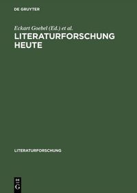 Produktbild: Literaturforschung heute