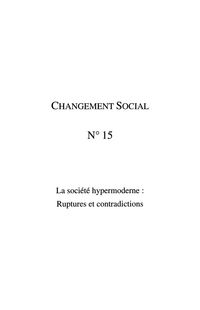 Produktbild: La societe hypermoderne : ruptures et contradictions