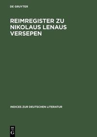 Produktbild: Reimregister zu Nikolaus Lenaus Versepen