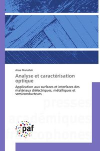 Produktbild: Analyse et caract&eacute;risation optique