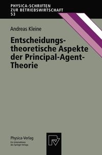 Produktbild: Entscheidungstheoretische Aspekte der Principal-Agent-Theorie