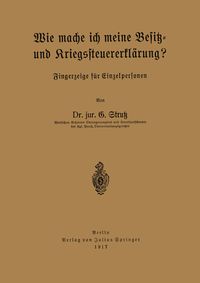 Produktbild: Wie mache ich meine Besitz- und Kriegssteuererkl&auml;rung?
