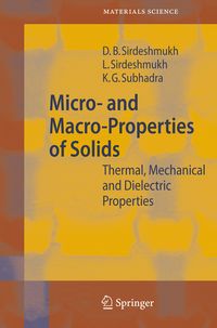 Produktbild: Micro- and Macro-Properties of Solids