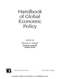 Produktbild: Handbook of Global Economic Policy