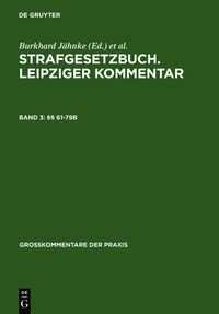 Produktbild: Strafgesetzbuch. Leipziger Kommentar / &sect;&sect; 61-79b