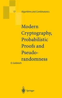 Produktbild: Modern Cryptography, Probabilistic Proofs and Pseudorandomness