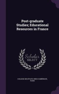 Produktbild: Post-Graduate Studies; Educational Resources in France