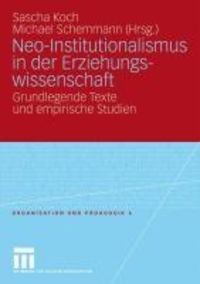 Produktbild: Neo-Institutionalismus in der Erziehungswissenschaft