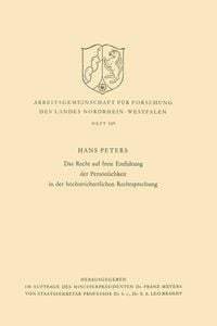 Produktbild: Das Recht auf freie Entfaltung der Pers&ouml;nlichkeit in der h&ouml;chstrichterlichen Rechtsprechung
