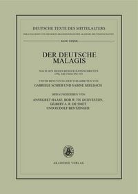 Produktbild: Der deutsche Malagis nach den Heidelberger Handschriften Cpg 340 und 315