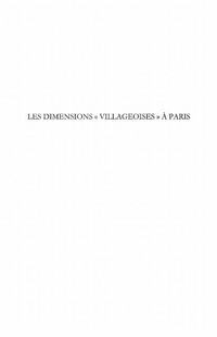 Produktbild: Les dimensions &quote;villageoises&quote; A paris - tome 1 - les village