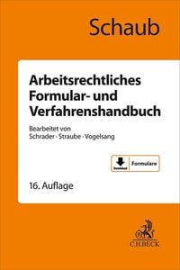 Produktbild: Arbeitsrechtliches Formular- und Verfahrenshandbuch