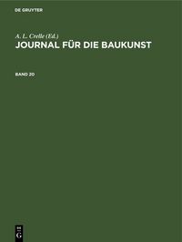 Produktbild: Journal f&uuml;r die Baukunst. Band 20