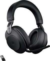 Produktbild: Jabra Evolve 2 85 Over Ear Headset Bluetooth&reg;, kabelgebunden Stereo Schwarz Mikrofon-Rauschunterdr&uuml;ckung Lautst&auml;rkeregelung, Batterieladeanzeige,