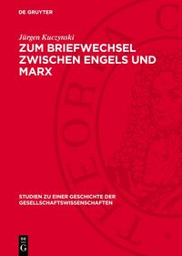 Produktbild: Zum Briefwechsel zwischen Engels und Marx