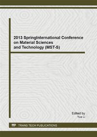 Produktbild: 2013 Spring International Conference on Material Sciences and Technology (MST-S)