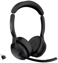 Produktbild: Jabra Evolve 2 55 MS Stereo On Ear Headset Bluetooth&reg; Stereo Schwarz Noise Cancelling, Mikrofon-Rauschunterdr&uuml;ckung Computer