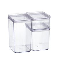 Produktbild: neuetischkultur Vorratsdosen-Set, 3-tlg., Kunststoff, transparent