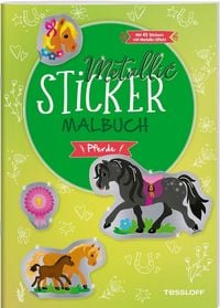 Produktbild: Metallic-Sticker Malbuch. Pferde