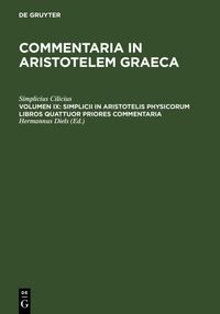 Produktbild: Simplicii in Aristotelis physicorum libros quattuor priores commentaria