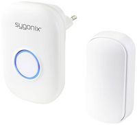 Produktbild: Sygonix SY-5225388 Funkklingel Komplett-Set batterielos, mit Blitzlicht