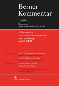 Produktbild: Arbeitsrecht, Art. 319-362 OR, 12. Erg&auml;nzungslieferung